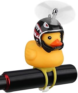 NEKRASH Duck Bike Bell, Rubber Duck Bicycle Accessories with LED Light, Cute Propeller Handlebar Bicycle Horns for Kids Toddler Children Adults Sport Outdoor product image
