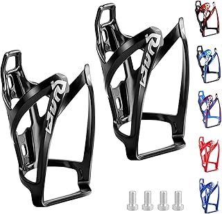 Bike Water Bottle Cage Ultra-Light Bicycle Bottle Holder Universal Bike Cup Holder Rack for Bicycle, Cycling, MTB, Road/Mountain Bikes 2 Pack - Black product image