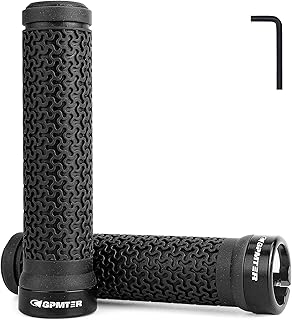 Bike Handlebar Grips, Single Lock on Bicycle Handle Bar, for BMX, Mountain, MTB, Beach Cruiser, Scooter, Folding Bike, Soft Non-Slip-Rubber Hand Grip Comfortable Ergonomic product image