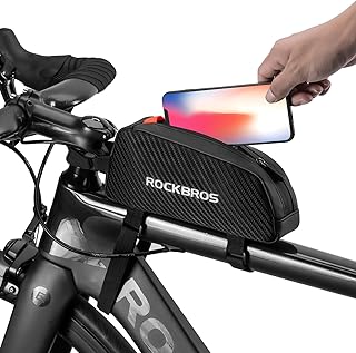 ROCKBROS Top Tube Bike Bag Bicycle Front Frame Bag Bike Accessories Pouch Compatible with iPhone 14/13/12 Pro Galaxy S22/S21 product image