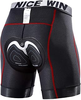 NICEWIN Mens 4D Padded Bike Shorts Anti-slip Leg Cycling Underwear Wide WaistBand Biking Bicycle Motorcycle Underpants product image