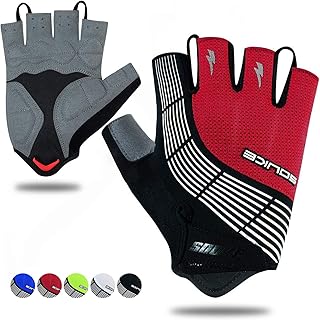 Souke Sports Cycling Bike Gloves - Padded Half Finger Bicycle Gloves with Shock-Absorbing, Anti-Slip, Breathable MTB & Road Biking Features for Men & Women product image