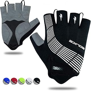 Souke Sports Cycling Bike Gloves - Padded Half Finger Bicycle Gloves with Shock-Absorbing, Anti-Slip, Breathable MTB & Road Biking Features for Men & Women product image