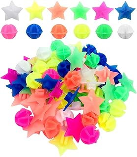 ACKLLR Bike Wheel Spokes Beads, Colorful Bicycle Decoration Spoke Plastic Clip Round Decor Beads for Kids, Assorted Color and Shapes product image