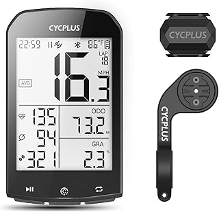 CYCPLUS GPS Wireless Bike Computer, Cycling Computer GPS with Bluetooth/ANT+, Bike Speedometer with 2.9" LCD Screen, Auto Backlight IPX6 Waterproof (New Upgraded) product image