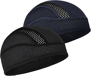 Skull Cap Helmet Liner Beanie, Cooling Mesh Cycling Running Hat for Men Women, Fits Under Helmets product image