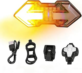 JINKEY Bike Turn Signals,Bright Bike Tail Light with Turn Signals, 120 Lumens USB Rechargeable LED Rear Bike Light, Wireless Remote Control Bike Blinkers, IPX5 Waterproof Bike Safety Light for Night product image
