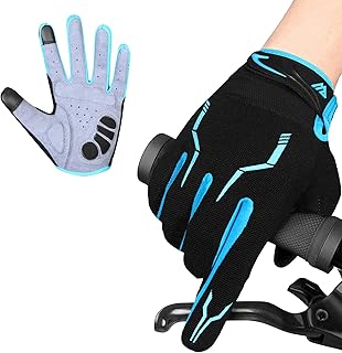 WESTWOOD FOX Cycling Gloves for Men - Full Finger BMX & Mountain Bike Gloves with Touchscreen, MTB, Padded Anti-Slip Grips for Men, Women & Wheelchairs product image