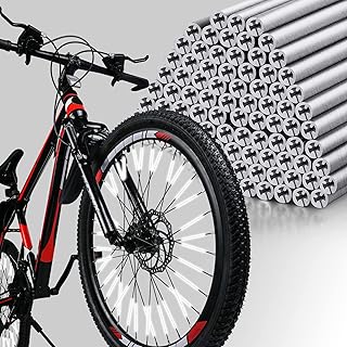 Bike Spoke Reflector, 48Pcs/ 96Pcs 360° Visibility Bike Spoke Reflectors, Waterproof Bicycle Reflective Clips Warning Spoke Lights Covers- Fit for Mountain and Road Bikes (1.9-2.4mm) product image