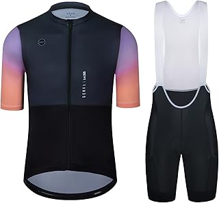 Men's Cycling Jersey Set Cycling Kit Bicycle Jersey Rear Zipper Pocket Bike Bib Shorts with Pockets Race Fit High Density Pad product image