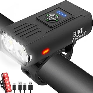 Victoper Bike Light, High Lumens Super Bright Bicycle Lite, 6+4 Modes USB Rechargeable Bike Headlight & Taillight Set, Waterproof Safety Bike Front & Rearlight for Road, Mountain, Night Riding product image