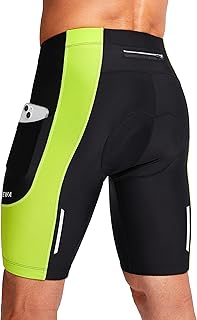 Bikewa Men's Bike Shorts 3D Padded Cycling Road Biking Mountain Riding Biker Bicycle UPF 50+ Cycle Shorts Zipper Pockets product image