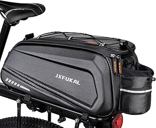 JXFUKAL Bike Bags for Bicycle Rear rack - 9.5L/17L/40L Hard Shell Waterproof Bike Ebike Trunk Pannier Saddle Seat Bag Carrier with Reflector, Rain Cover & Shoulder Strap for Commuter Travel Outdoor product image