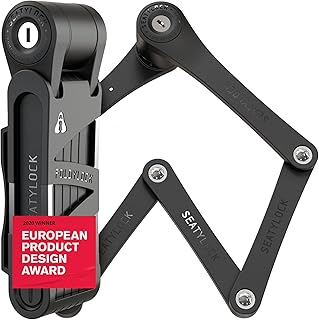 Seatylock FoldyLock Compact Folding Bike Lock - Award Winning Patented Lightweight High Security Bicycle Lock - Heavy Duty Anti Theft Smart Secure Guard with Keys & Case for Bikes or Scooters product image
