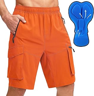 Bikewa Men's Mountain Bike Shorts 3D Padded Loose-fit Biking Riding Cycling Bicycle Biker Shorts Zipper Pockets product image