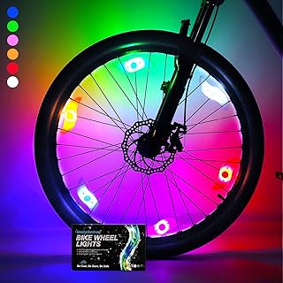 Bike Wheel Spoke Lights 6-Pack with Batteries Included, Kid Bicycle Accessories for Boys Girls with 3 Lighting Modes, Easy to Install Spoke Decorations product image