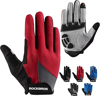 ROCKBROS Cycling Gloves for Men Women - Breathable Gel Pad Road Mountain Bike Gloves - Touch Screen Anti-Slip MTB Gloves for Cycling Workout Outdoor Sports product image