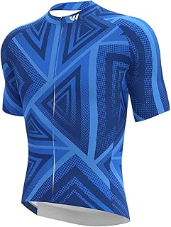 Wulibike Men's Cycling Jerseys Short Sleeve Bike Biking Shirts Full Zip with Pockets Road Bicycle Clothing product image