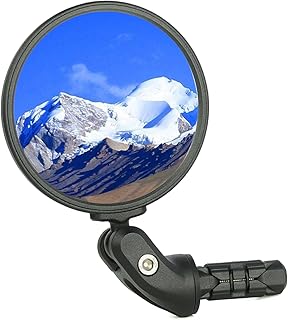 BriskMore Bike Mirrors,Bike Bar End Mirror, HD Glass Convex Lens Bicycle Rearview Mirror, Safe Cycling Rearview Mirror, Easy to Install product image