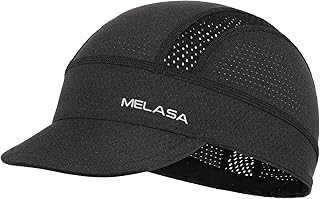MELASA Cycling Cap, Cooling Skull Cap Helmet Liner with Sun Visor, Sun Protection Running Bike Cap for Men Women Under Helmet product image