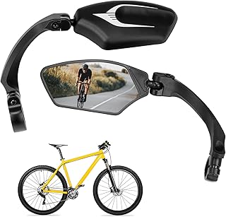 KEMIMOTO Bike Mirror 2 PCS, Wide-Angle HD Rearview Mirror for Bicycle Handlebars, 360° Adjustable & Foldable Safe Rear View Mirror for E-Bike, Scooter, Universal Fit Bike Accessories product image