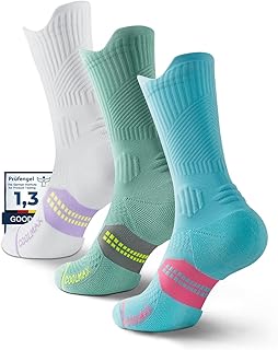Womens Coolmax Bamboo Viscose Compression Running Crew Socks, Moisture-Wicking Anti-Blister Hiking&Gym Athletic product image