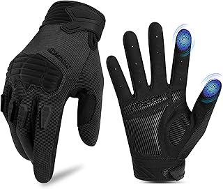 KUTOOK Cycling Gloves for Men Padded Palm & Impact Protection Full Finger MTB Bicycle Riding Gloves Touchscreenable Wear-Resistant & Non-Slip Road Cycling Gloves product image