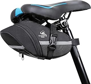 Bike Seat Bag - Bicycle Saddle Bag Under Seat Cycling Accessories Storage Pouch Wedge Pack for Mountain & Road Bike - Black product image