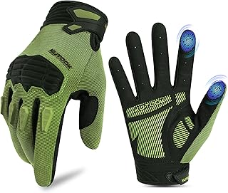 KUTOOK Cycling Gloves for Men Padded Palm & Impact Protection Full Finger MTB Bicycle Riding Gloves Touchscreenable Wear-Resistant & Non-Slip Road Cycling Gloves product image