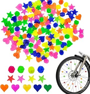 180 Pieces Bike Wheel Spoke Beads Plastic Clip Beads Spoke Colorful Bicycle Bike Spoke Decorations for Kids Bike Accessories Girls Boys (Style 3) product image