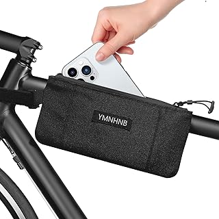 Bike Frame Bag – Water-Resistant Top Tube Bike Bag, Minimalist Bicycle Storage Pouch for Smartphone & Cards, Fits Road & Mountain Bikes product image