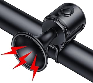 Electric Bike Horn 130db Loud Bicycle Horn，Bike Bell for 22.2-32mm Handlebars Bike Horn for Adults with 3V Battery,Easy Installation Bicycle Bells for Adults Kids Mountain Bike/Scooter/Ebike product image