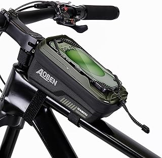 Aoben Bike Bicycle Phone Front Frame Bag for Mountain Bike Road Bike, EVA Hard Casing Bike Phone Holder Bike Phone Mount for MTB, Bike Bicycle Accessories for Cell Phone Under 6.8 Inches (Army Green) product image