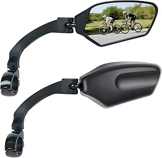 Adjustable Handlebar Bike Mirrors, Left & Right Bicycle Mirror Set,Universal Bike Mirrors,HD Shatterproof Mirror, 360° Rotatable, Compatible with MTB, E-bikes, Bicycle,Scooter(1 Pair) product image