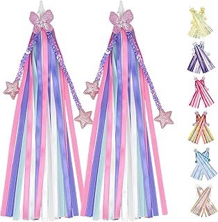 1 Pair Bike Streamers, Kid's Bike Tassels, Bicycle Handlebar Streamers Colorful Ribbons, Bike Accessories for Girls Boys product image