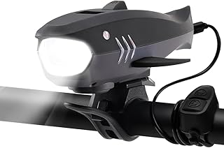 Bike Horn with Light, 120dB Electric Bicycle Bell & 400LM Rechargeable Headlight, IPX4 Waterproof Kids Bike Accessories for Boys/Girls, Scooters product image