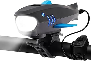 Bike Horn with Light, 120dB Electric Bicycle Bell & 400LM Rechargeable Headlight, IPX4 Waterproof Kids Bike Accessories for Boys/Girls, Scooters product image