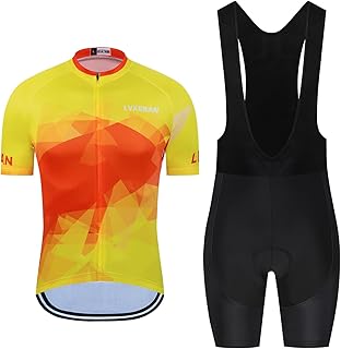 Men's Cycling Jersey Sets Road Bike Jersey Bibs + Shorts with 20D Gel Pad MTB Riding Clothing Kit product image