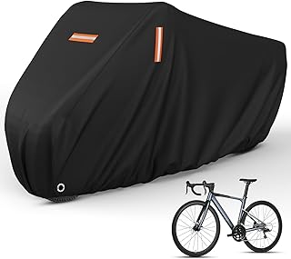 Bike Cover for 1 Bike，600D Heavy Duty Waterproof &Tear Resistant Bicycle Covers with Lock Hole for Mountain Road Bike/Ebike,79 ''L x 28''W x 43''H product image