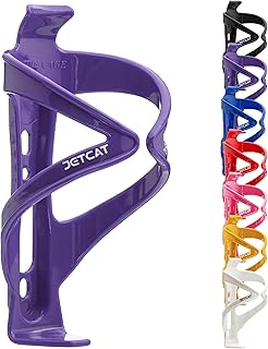 Bike Water Bottle Holder – Bike Cup Holder & Bike Water Bottle Cage for Bicycle, MTB, Mountain, Gravel, Road, eBike | Adult/Kids, Carbon Fiber Biking Accessories Purple product image