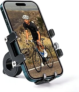 Ravemen Bike Phone Holder, 6066 Aluminum Motorcycle Phone Mount for 4-7'' Cell Phones with 4+1 Anti-Vibration Pads, Bicycle Scooter Phone Clamp Fit 20-35mm Handlebars product image