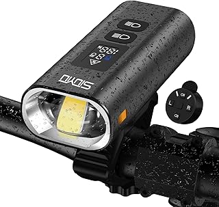 Rechargeable Bike Lights - Dual Color LED Beads 1600LM, 5200mAh Bike Light for Night Riding, 13 Lighting Modes, with Smart Remote IPX4 Waterproof Bicycle Headlight for Cyclists and Commuters product image