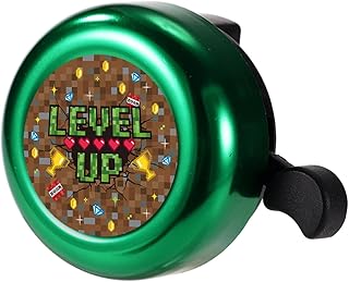 Bike Ring Bell, Premium Durable Loud Crisp Clear Sound Pixel-Themed Bicycle Ringer Bell Funny Bike Accessory Suitable for Kids Boys Toddlers product image