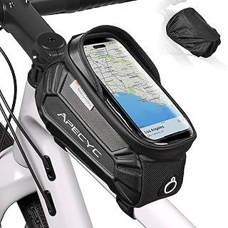 APECYC Bike Frame Bag, Bicycle Top Tube Bag with 3M Reflective Elements, Cycling Storage Pouch, Phone Mount Holder Bag, Bike Accessories for Phones Under 7" product image