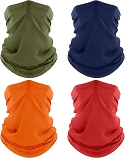 4 Pack Neck Gaiter, Cooling Breathable Face Mask UV Protection Scarf Hiking Bandana for Men/Women product image