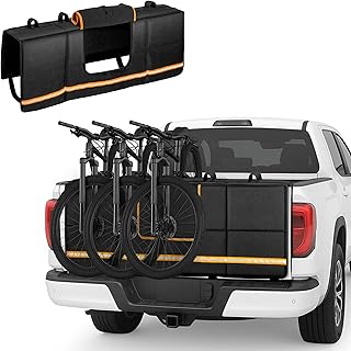 Tailgate Bike Pad for Full-Size Pickup Truck (61"+ Tailgate Width), Holds Up to 6 Bikes, Thick Tailgate Cover with Storage Pocket, Black product image