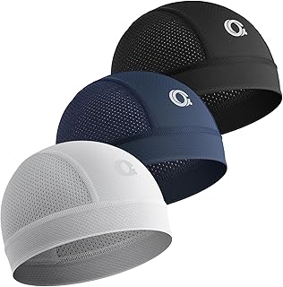 3 Pcs Cooling Breathable Mesh Skull Caps for Men Women Cycling Lightweight Quick-Dry Helmet Hard Hat Liner product image