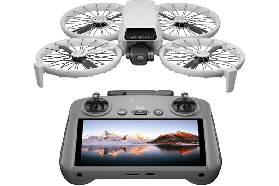 DJI Flip With RC 2 Screen Remote Controller, Follow Me Drone With 4K UHD Camera for Adults, Under 249 g, 3-Axis Gimbal Stabilization, 44000ft/13km Video Transmission, Palm Takeoff, 31-Min Flight Time product image