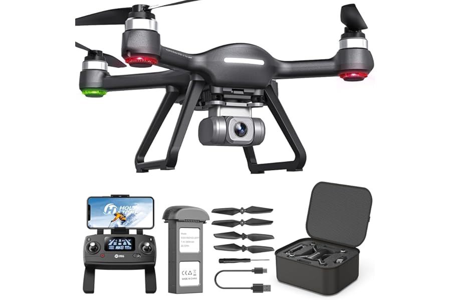 Holy Stone HS700E 4K UHD Drone with EIS Anti Shake 130 FOV Camera for Adults, GPS Quadcopter with 5GHz FPV Transmission, Brushless Motor, Easy Auto Return Home, Follow Me and Outdoor Carrying Case product image