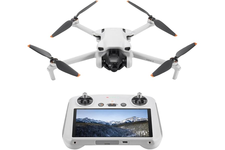 DJI Mini 3 (DJI RC), Lightweight 3x Mechanical Gimbal Drones with Camera for Adults 4K, 38-min Flight Time, up to 32800ft (10km) Video Transmission, Vertical Shooting, GPS Auto Return Integrated product image